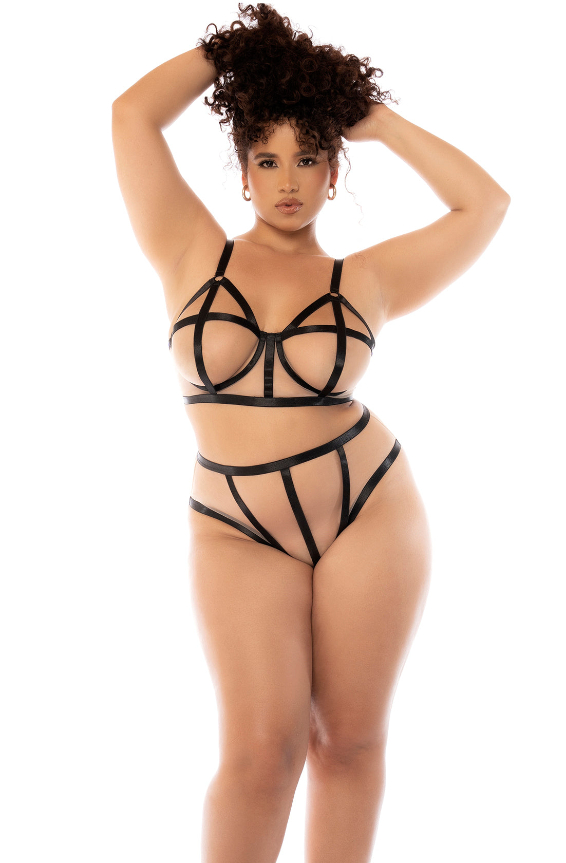 Voluptuous Illusive Nude Seduction 3pc Set