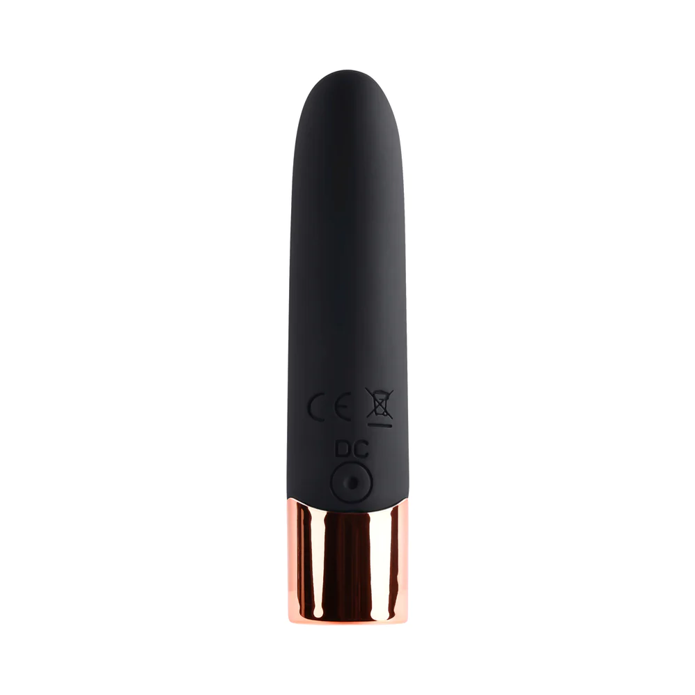 Opulent Euphoria: The Luxe Gilded Rechargeable Silicone Bullet Vibrator