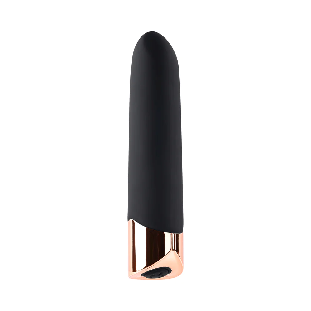 Opulent Euphoria: The Luxe Gilded Rechargeable Silicone Bullet Vibrator