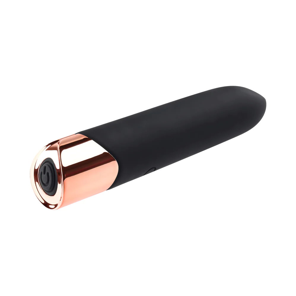 Opulent Euphoria: The Luxe Gilded Rechargeable Silicone Bullet Vibrator