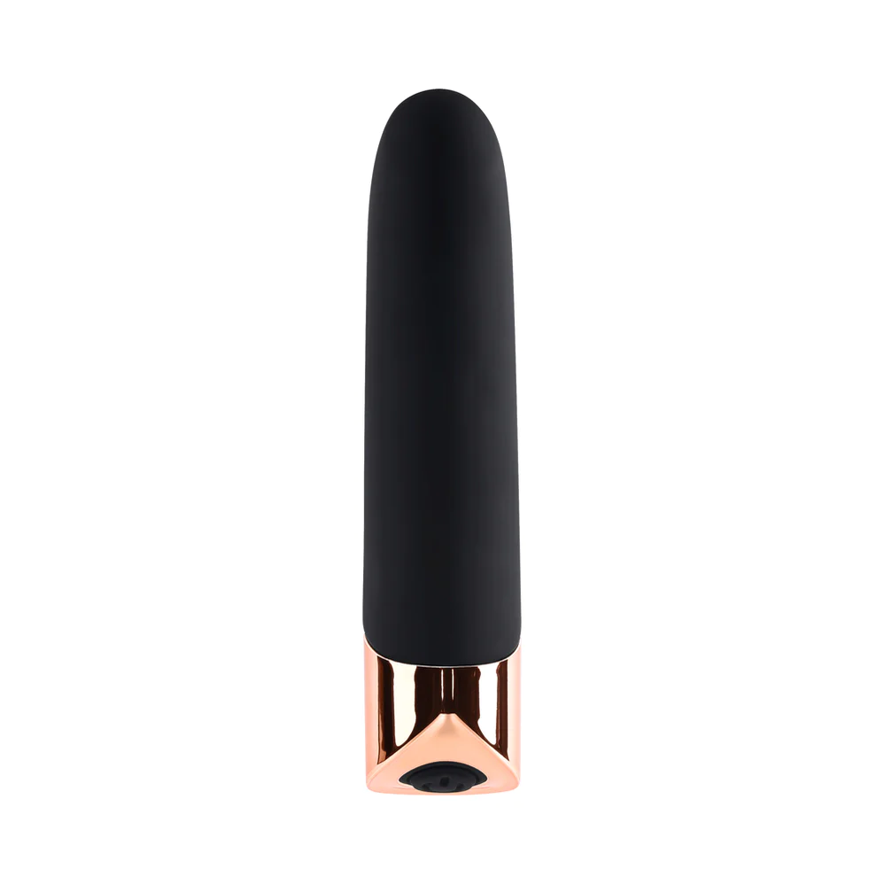 Opulent Euphoria: The Luxe Gilded Rechargeable Silicone Bullet Vibrator